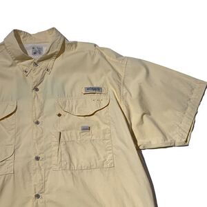 希少 90s ビンテージ Columbia PFG ショートスリーブ フィッシングシャツ コロンビア ボタンダウン バックプリント アウトドア 1990年代