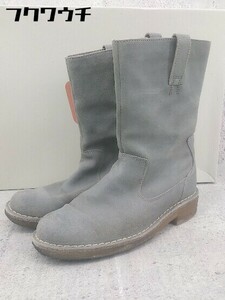 ■ ◎ Clarks クラークス ラバーソール ショート ブーツ サイズ5 1/2 D グレー レディース