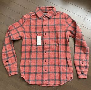 新品 TMT ティーエムティー WOOLY HERRINGBONE PLAID SHIRTS チェック ネルシャツ S 定価22000円 赤 TSH-F2104