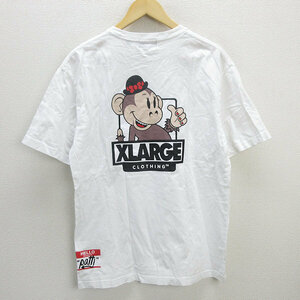 H■エクストララージ/XLARGE S/S TEE KEITH クルーネックTシャツ【L】白/MENS■13【中古】