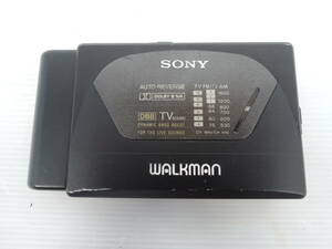 SONY ソニー WALKMAN ウォークマン ポータブルカセットプレーヤー WM-F180 ブラック バッテリーなし 通電確認済み カセット/管理0559A11