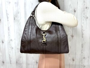 極美品 GUCCI グッチ グッチシマ GG柄 ハンドバッグ ショルダーバッグ バッグ レザー 茶 79423Y