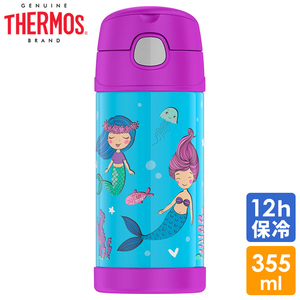 サーモス ステンレス ストロー 水筒 サーモス ステンレス水筒 マーメイド ストロー 350ml THERMOS 子供 キャラクター水筒