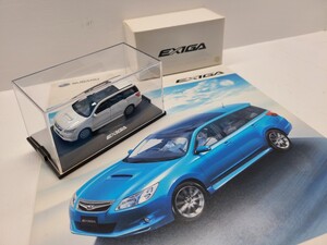 1/64 SUBARU EXIGA 2.0GT スバル エクシーガ 非売品 サテンホワイトパール ディーラー特注 パノラミックガラスルーフ ケース・カタログ付