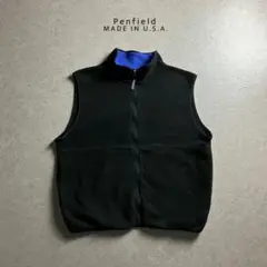 USA製 90s Penfield ブラック ジップアップ フリースベスト