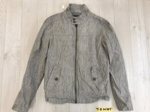 BANANA REPUBLIC バナナリパブリック メンズ リネン・コットン ジップジャケット 小さいサイズ XS グレー