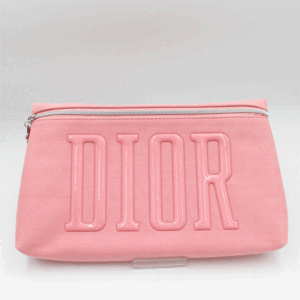 DIOR ディオール　TROUSSE　ポーチ　スエード/ ピンク/ シルバー金具