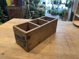 【未使用】ダルトン DULTON　ボックス　3 PARTITION WOODEN BOX　CH11-H415NT　木箱　収納　木製ボックス