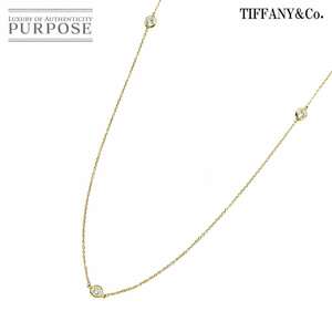 ティファニー TIFFANY&CO. バイザヤード ダイヤ 3P ネックレス 40cm K18 YG 750 By The Yard Necklace 90229709