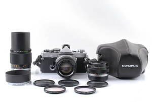 １円〜OLYMPUS オリンパス OM-2 フィルムカメラ+レンズ３品（【1:1.4 50mm】【1:2.8 35mm】【1:5 200mm】）まとめて出品します 