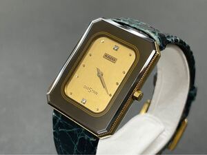 1円スタート RADO DIASTAR ラドー ダイヤスター 153.1013.3 ヴィンテージ スクエア QZ 腕時計 クォーツ 時計 稼働品 