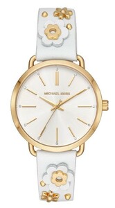 ☆MICHAEL KORS MK2737 PORTIA WHITE/GOLD WHITE-LEATHER マイケルコース ホワイトレザー mk2737 ゴールド レディース アナログ時計