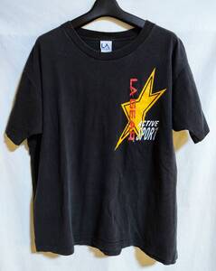 LAギア 希少 80s ～ 90s MADE IN USA ヴィンテージ Tシャツ 黒 メンズ フリーサイズ L.A. Gear 古着 LA GEAR ブラック VINTAGE BLACK TEE