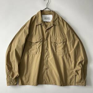 UNITED ARROWS & SONS size/L (ja) サンズ オープンカラー ワイドシャツ 長袖 ビッグ オーバー 開襟 ワーク コットン 日本製 SHIRT