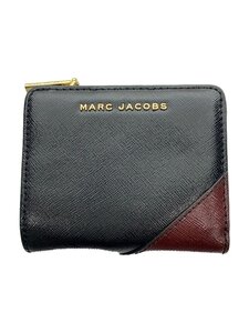 MARC JACOBS◆2つ折り財布/レザー/BLK/レディース