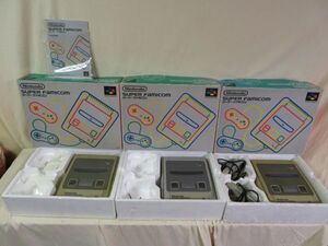 当時物 任天堂 NINTENDO SFC スーパーファミコン SHVC-001 本体 初期型 レトロ ジャンク 箱付 3点まとめて