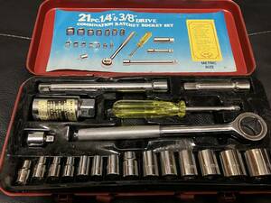 ラチェットレンチセット 21PC 1/4＆3/8 DRIVE COMBINATION RATCHT SOKET SET