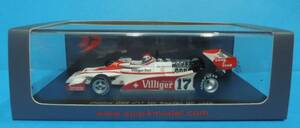 spark 1/43 Shadow DN9 5th Sweden GP 1978（#17 Clay Regazzoni）