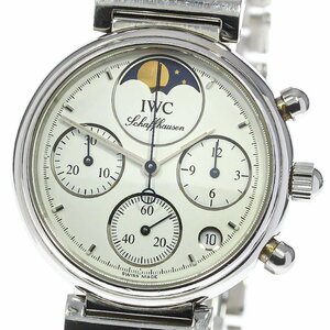 ジャンク IWC IWC SCHAFFHAUSEN 3736-006 リトル ダヴィンチ クロノグラフ ムーンフェイズ クォーツ レディース 保証書付き_768246【ev15】