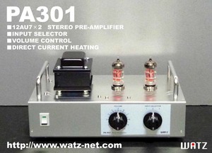 ●ＷＡＴＺ●12AU7真空管　ステレオコントロールアンプ　組立キット　PA-301 