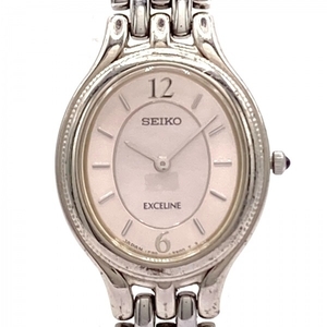 SEIKO(セイコー) 腕時計 EXCELINE(エクセリーヌ) 1F20-6G90 レディース シェル文字盤 ピンクベージュ