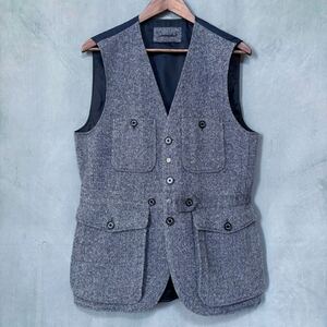 MACKINTOSH PHILOSOPHY マッキントッシュ フィロソフィー ウールアクリル ヘリンボーンネップ 五者混 ノーフォーク ジレベスト size.42R(M)