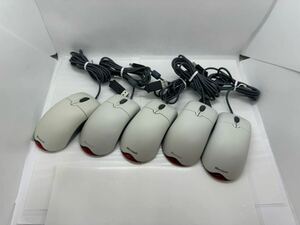 s347）中古　Microsoft/マイクロソフト Wheel Mouse Optical USB and PS/2 Compatible 光学式マウス レト5個セット 複數在庫