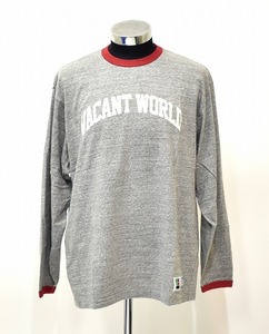 【新品】 UNDERCOVERUNDERCOVER （アンダーカバー）UC1C4810 トリム LS TEE VACANT WORLD LOGO ロゴ 長袖 Tシャツ ロンTee GRAY クルー