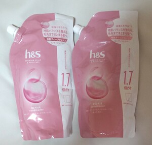 コンディショナー2点●h&s　エイチアンドエス　リペア　コンディショナー　詰め替え　プレミアムスカルプ　ヘアケア　匿名配送無料