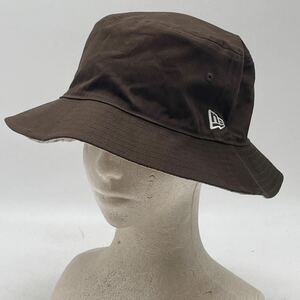 KO1273□NEW ERA ニューエラ バケットハット 帽子 リバーシブル ブラウン チェック L-XLサイズ（約60.5cm）