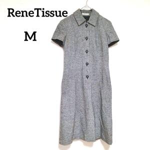 ルネ　ReneTissue ワンピース　M　グレー　毛30％　日本製　38