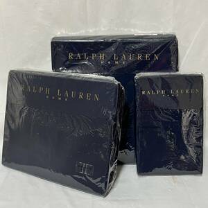 未開封品　Ralph Lauren 3点　寝具　コンフォーターカバークィーンサイズ＋ポロソリッド　フィティドシーツクィーンサイズ＋ピロケース