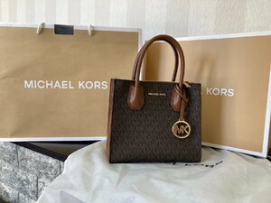 ●MICHAEL KORS マイケルコース マーサー ショルダーバッグ ハンド トート コーティングキャンバス シグネチャー●