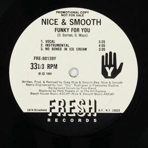 Promo盤 Nice & Smooth Funky For You レコード