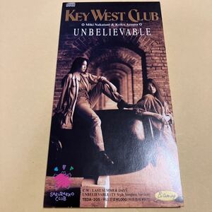 ☆美品☆ Key West Club / UNBELIEVABLE アンビリーヴァブル　8cm CD 中谷美紀