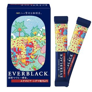 AGF ちょっと贅沢な珈琲店 EVERBLACK スティックブラック エチオピア シダマ 9本 【 スティックコーヒー 】【 インスタントコーヒー 】