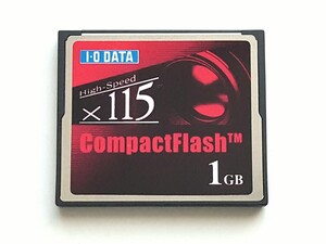 【現品限り】☆美品☆ CFカード 1GB 115x アイオーデータ I-O DATA コンパクトフラッシュ CompactFlash Card