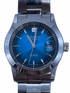 SWISS MILITARY WATCH◆クォーツ腕時計/アナログ/BLU/SLV