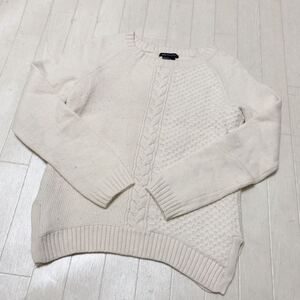 3800☆ ARMANI EXCHANGE アルマーニエクスチェンジ トップス ニット セーター レディース S ホワイト