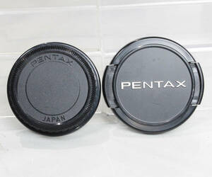 110215 【良品 ペンタックス】 PENTAX Kマウントレンズリアキャップ＆58mm レンズキャップ