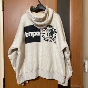 激レア アーカイブ『A BATHING APE』90s ダブルフェイスセパポケ後付けパーカー エイプ NIGO 裏原VINTAGE ヴィンテージ 古着 ストリート L