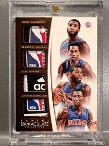 1/1 最高級 One of One Tagman 14 Panini Immaculate NBA パッチ KCP Andre Drummond Greg Monroe Brandon Jennings Logoman All-star 優勝