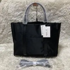 極美品 アニエスベーボヤージュ トートバッグ 2way ショルダー ブラック