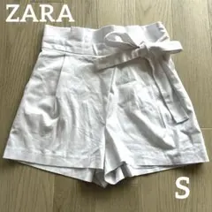 ZARAショートパンツ　ハイウエスト　リボン