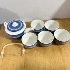 藍づくし　湯呑み　急須　セット　茶器