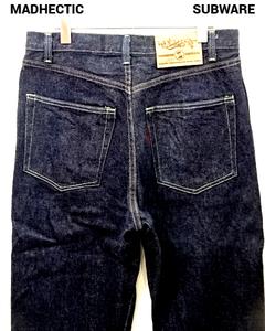 32【MADHECTIC SUBWARE DENIM PANTS BM-14 501 XX JEAN MEDIUM USA 90s 90