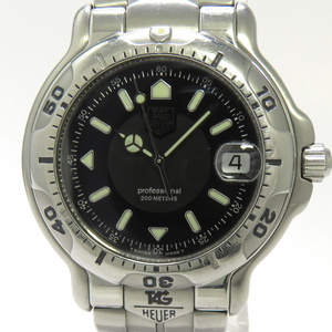 【中古】TAG HEUER 6000シリーズ メンズ 腕時計 クオーツ SS ブラック文字盤 WH1116-K1