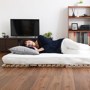 すのこベッド　２つ折り式　桐仕様 セミダブル Coh-ソーン-家具 インテリア ベッド マットレス