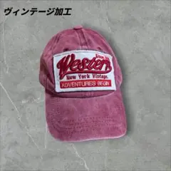 Beno ビーノ　ヴィンテージ風　キャップ　帽子　赤　エンジ