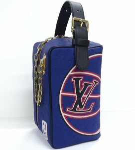 新品同様 展示品 ルイヴィトン NBA コラボ クローク ドップ・キット セカンドバッグ M21106 メンズ ブルー M21106